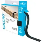 VELCRO Brand VEL-30768-AMS Wide Straps 1 in x 30 ft Roll | Cut to Length, Reusab