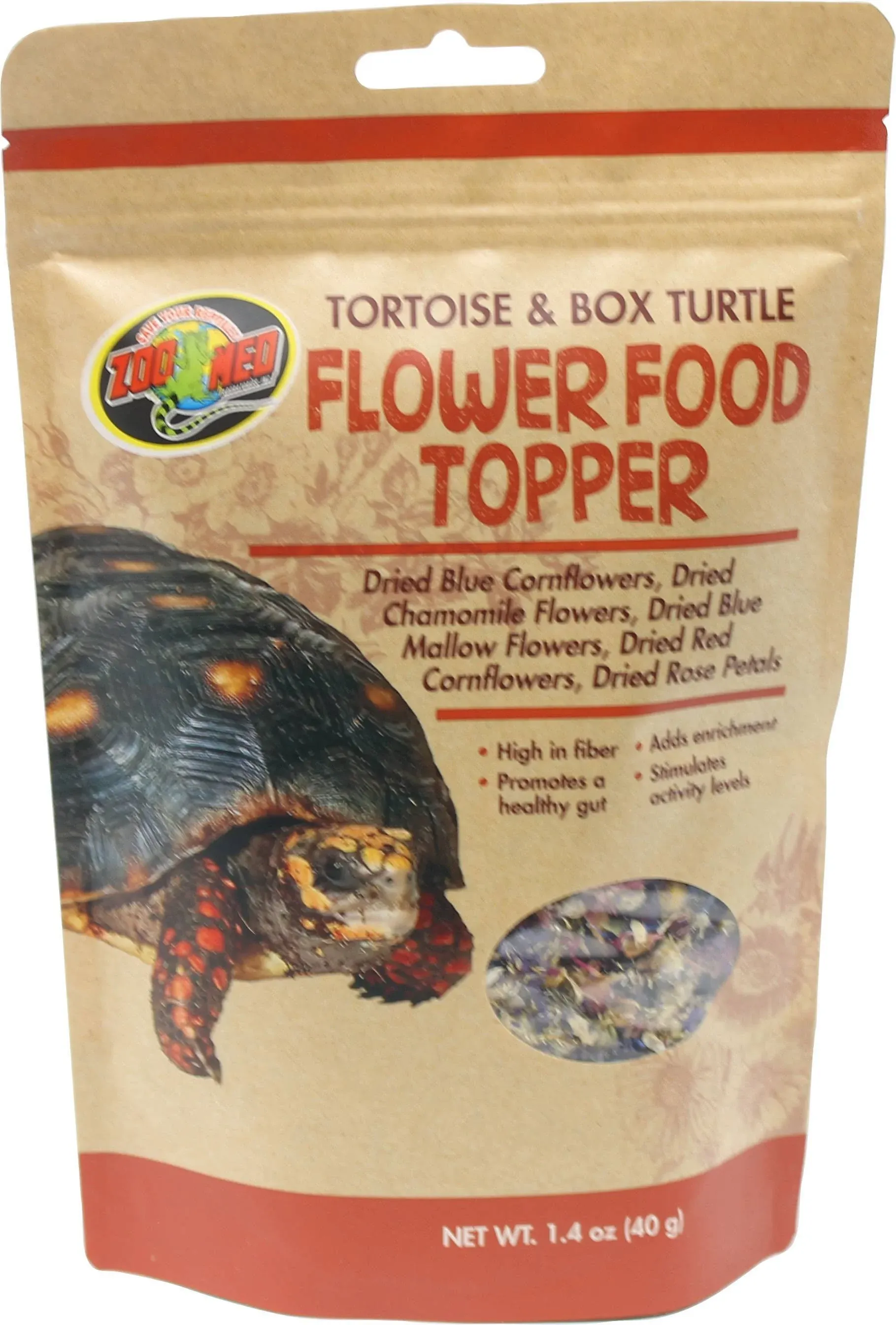 Zoo Med Tortoise & Box Turtle Flower Food Topper