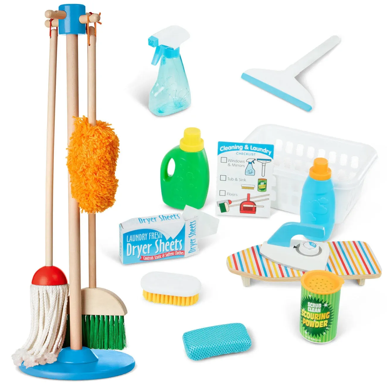 Melissa &amp; Doug Deluxe Cleaning &amp; Laundry Play set New