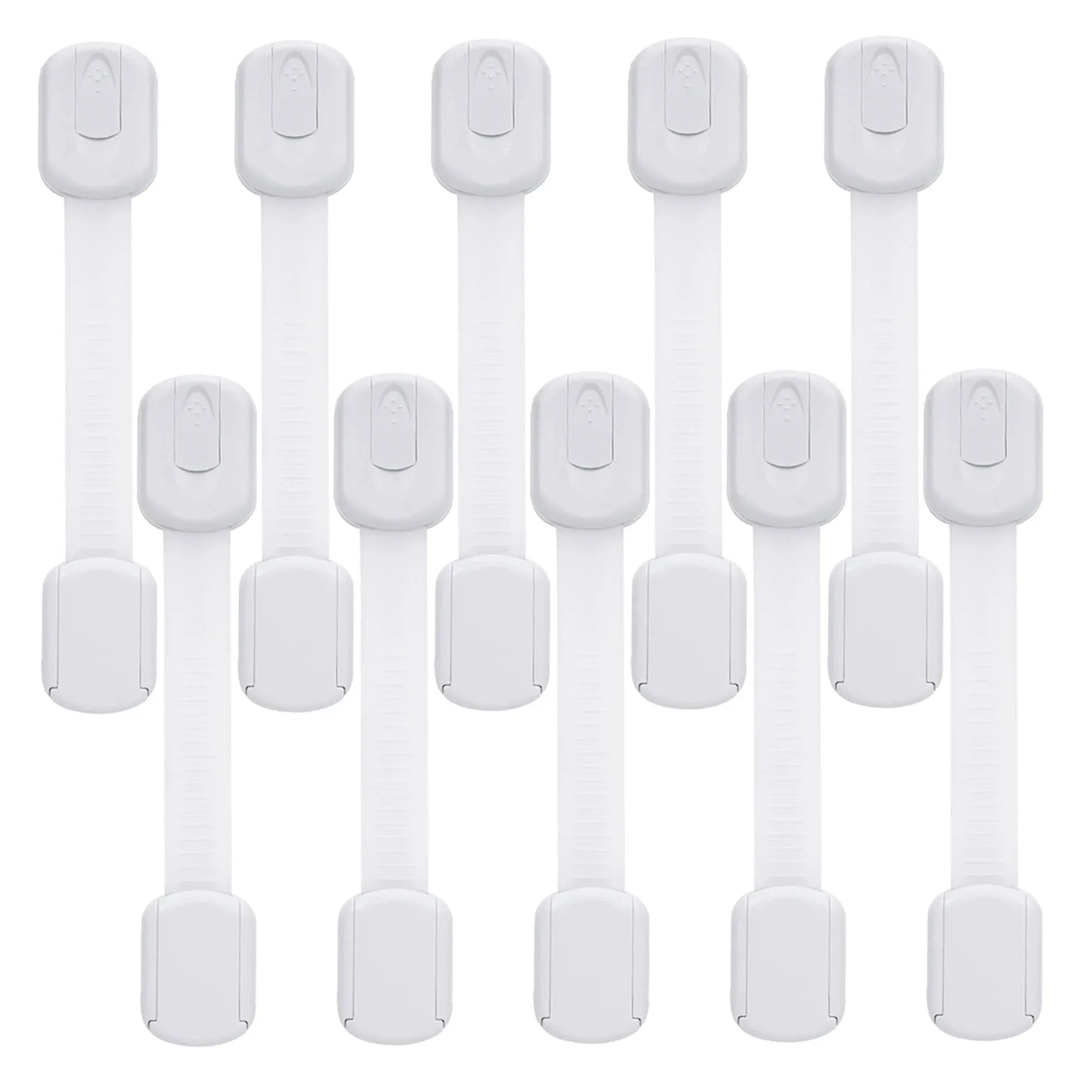 Child Safety Cabinet Locks - (10 Pack) Baby Proofing Latches to Drawer Door Frid