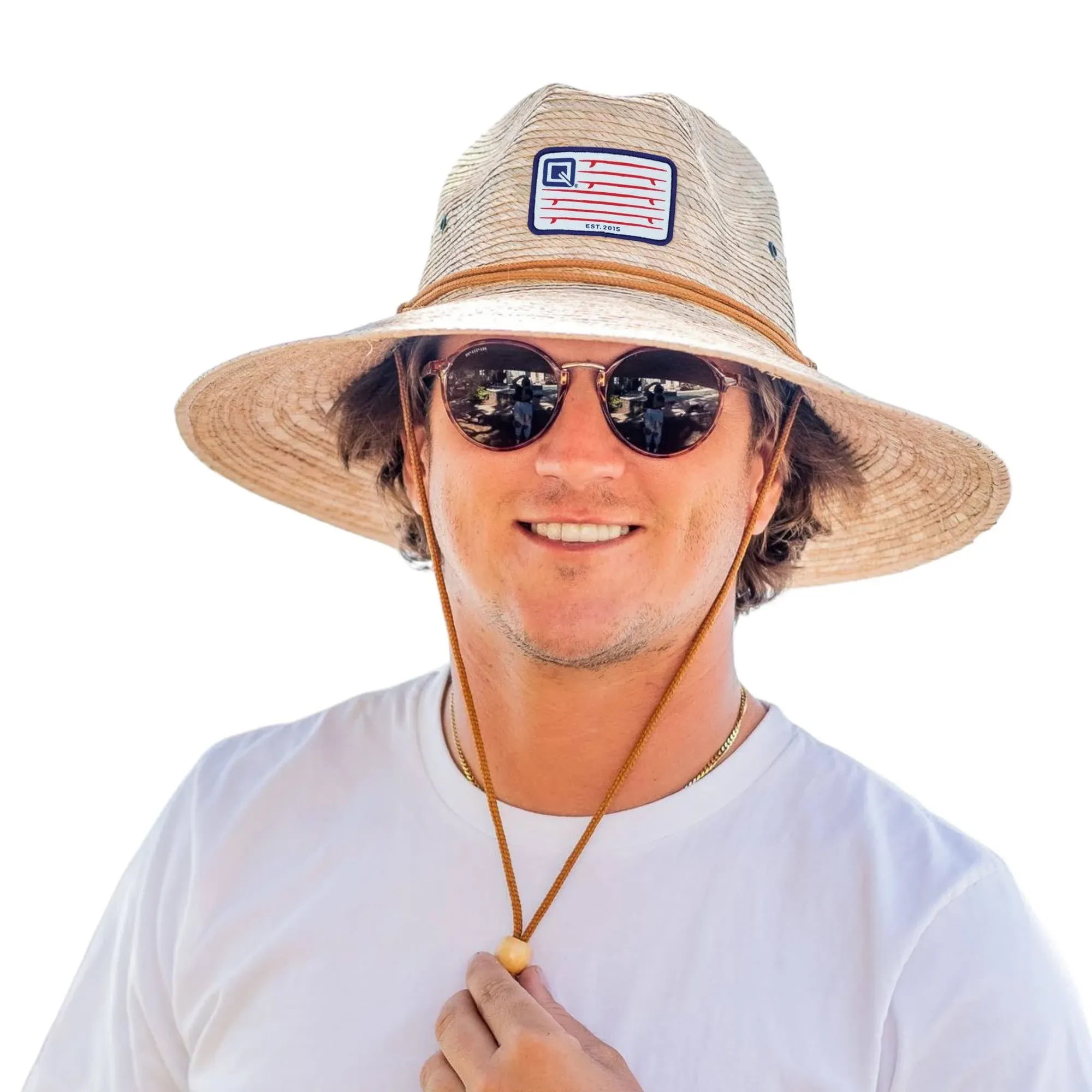 Qwave Packable Stone-Washed Straw Lifeguard Hat