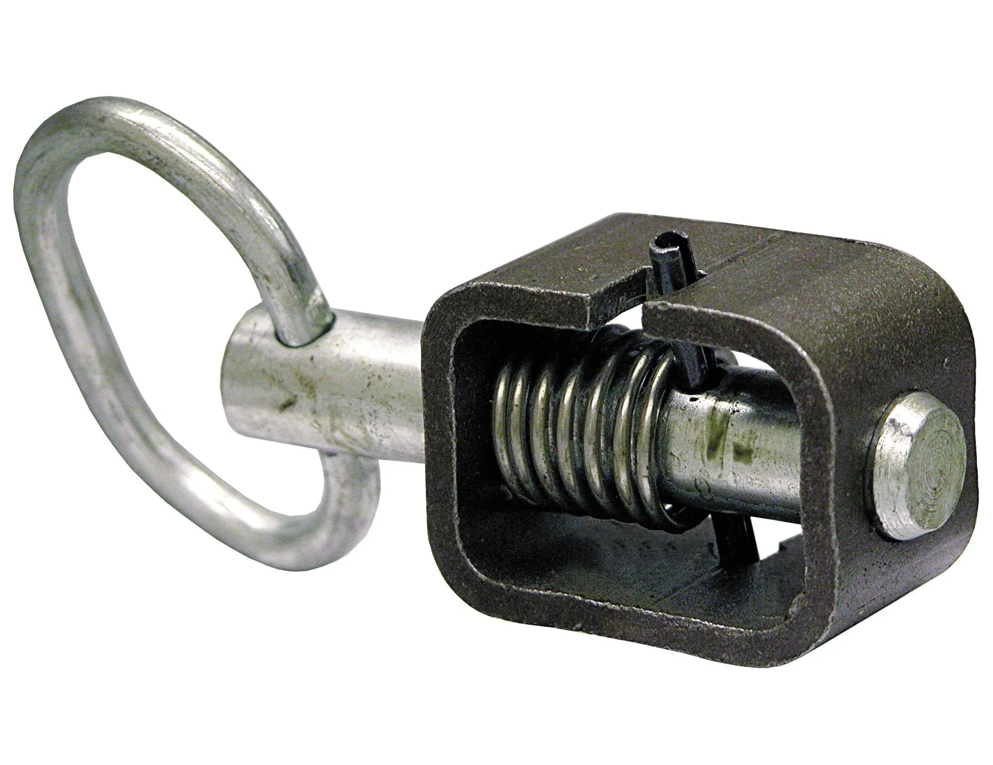 Buyers Products B2598LP Weld -On 5/8" Spring Latch Assembly with Plain Tube and 1.31" Extended Plunger, Heat Treated Pin, Utility Gate Latch, Trailer Latch