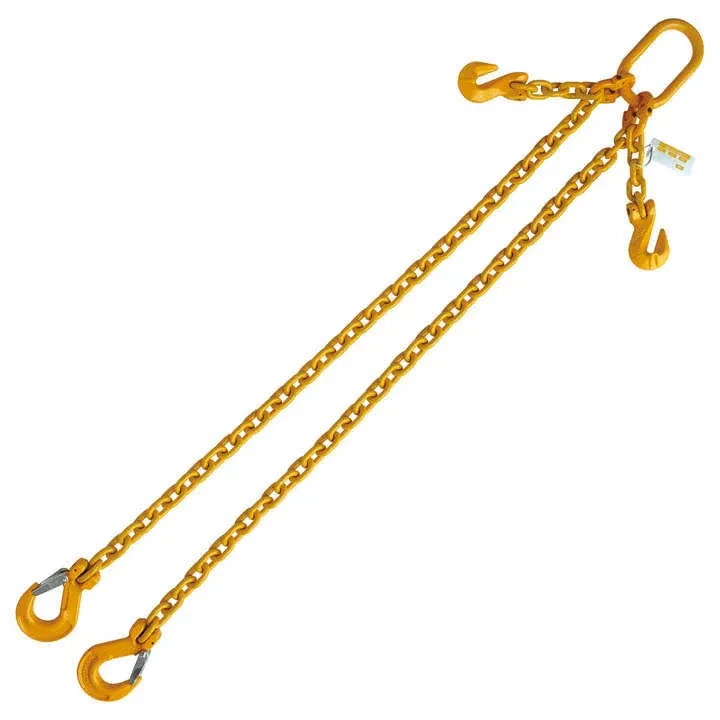 5/16" x 4' Chain Sling 2 Leg Adjustable G80 with Sling Hook 8140804