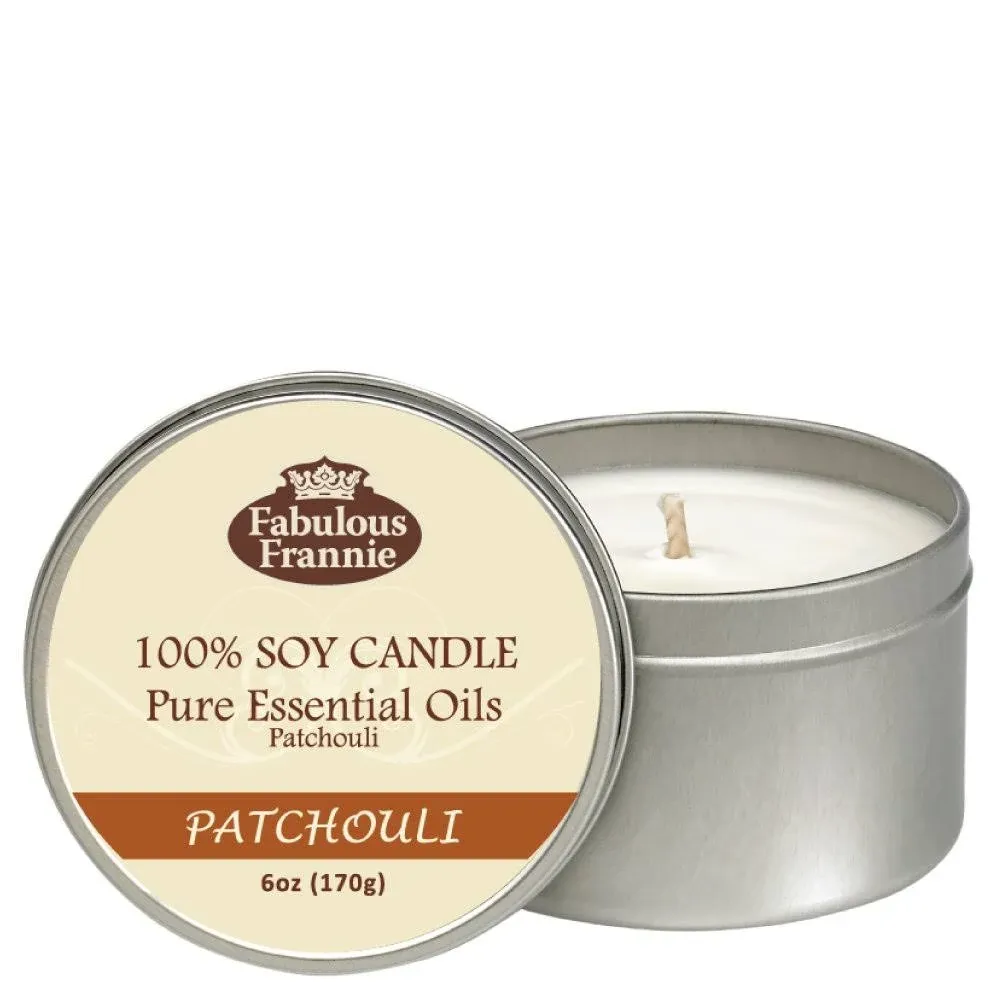 Patchouli 6oz Soy Candle Essential Oil Fabulous Frannie B3G1, Free Ship 2+