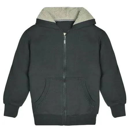 Boys Fleece Sherpa Hoodie Sweatshirts Kids Ultra Soft Full-Zip Jacket