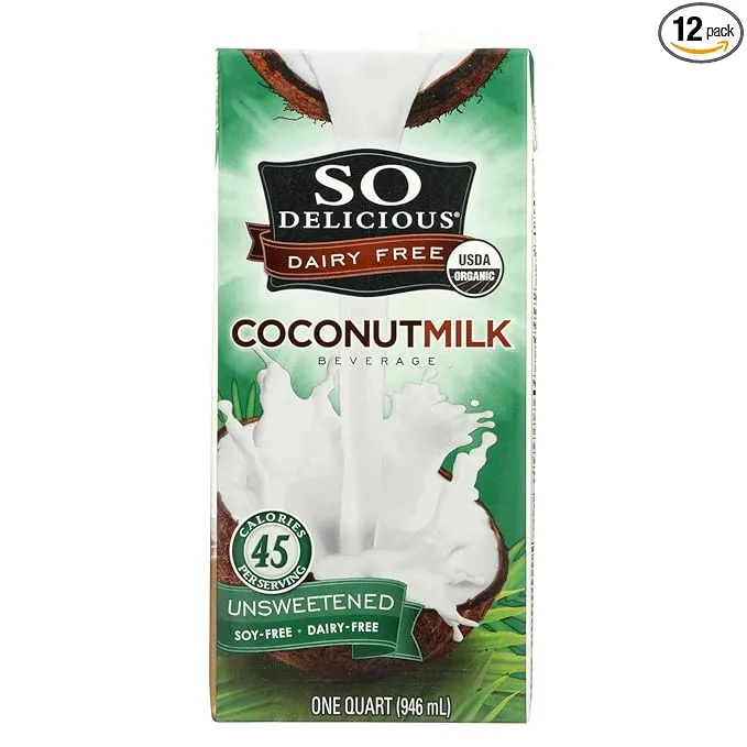 So Delicious Coconut Milk Beverage - Unsweetened - Case of 12 - 32 Fl oz.