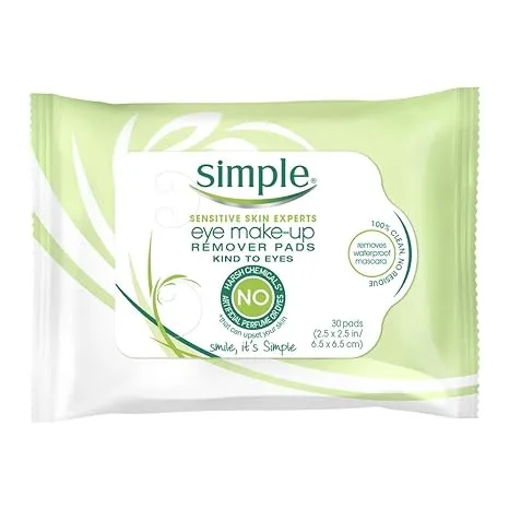 Simple Eye Make-Up Remover Pad, 30 Count (Pack of 3) 