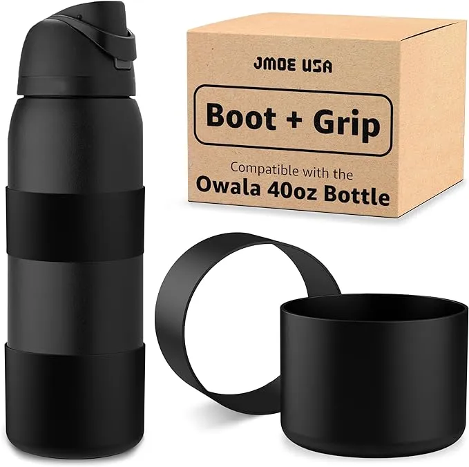 Silicone Boot Sleeve + Hand Grip for Owala 40Oz Water Bottle | BPA Free &amp; Food-G