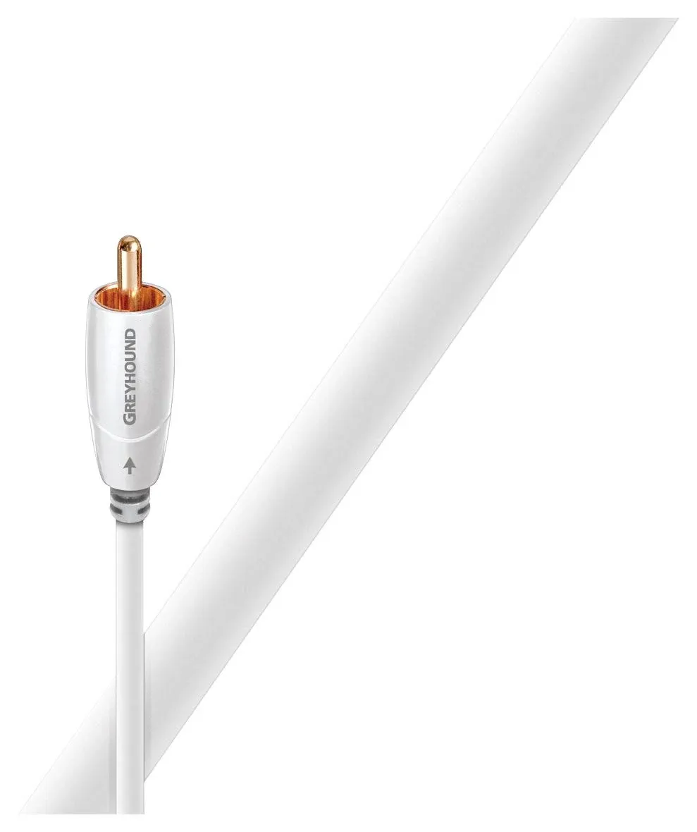 AudioQuest Greyhound Subwoofer RCA Cable - 3m, White (GHOUND03)