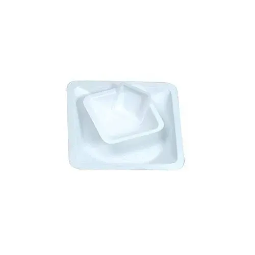 Anti-Static Weigh Boats with Flat Bottom and Rounded Corners, Medium-Sized, 85 mL Capacity, Square-Shaped, Polystyrene, Disposable, White (Pack of 500)