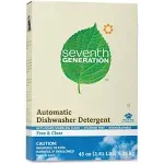 Seventh Generation Dishwasher Detergent Powder Free & Clear