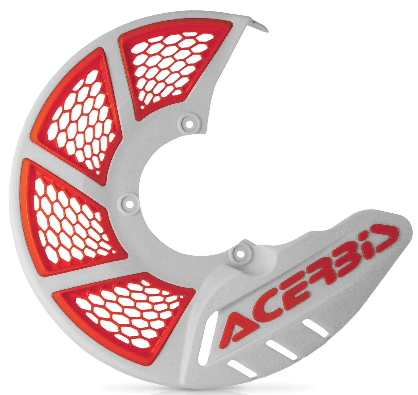 Acerbis Disc Cover x Brake Vented White/Orange