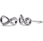 Pandora Moments Women's Sterling Silver Sparkling Infinity Stud Earrings