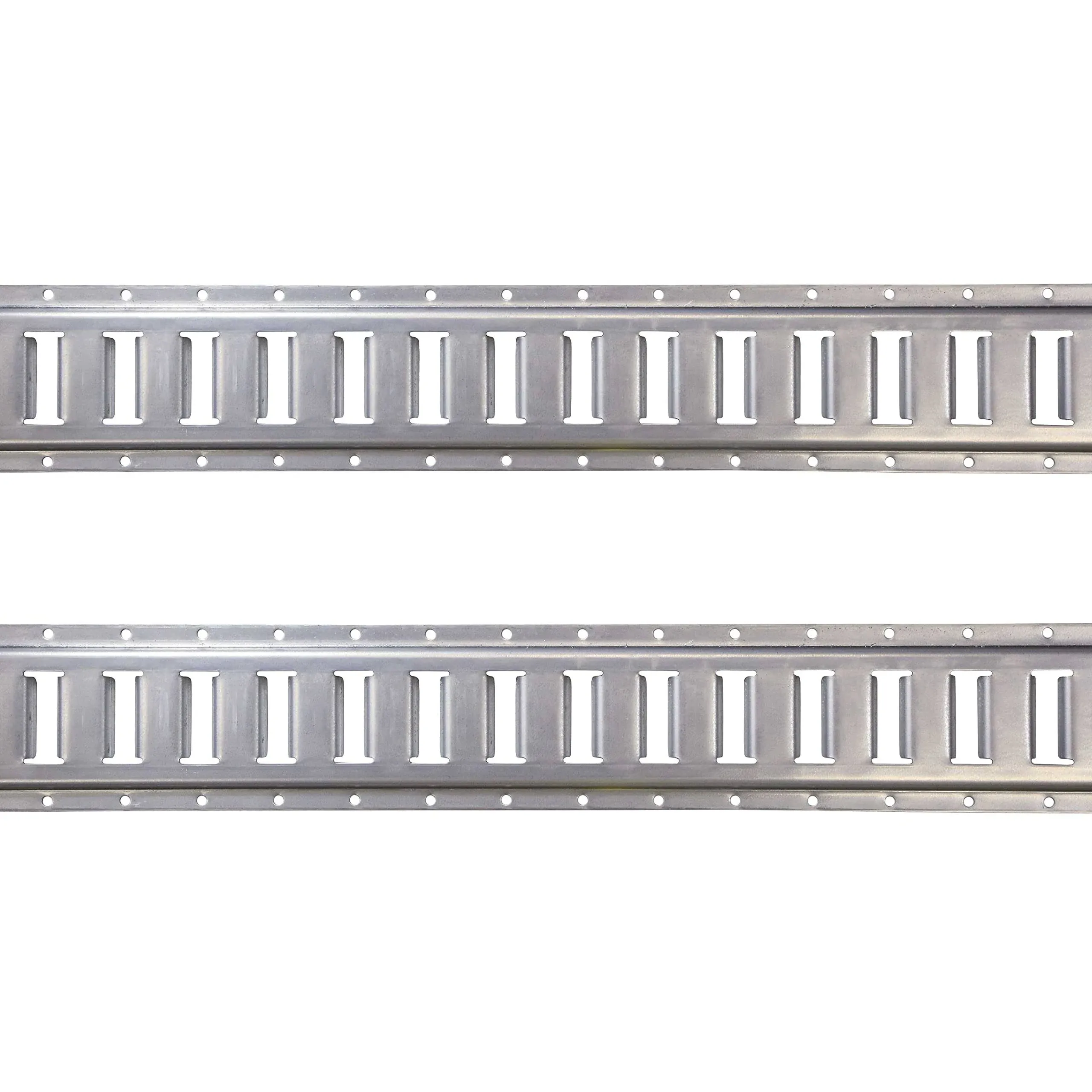 US Cargo Control E Track, Made in USA, 12 Gauge Steel 5 FT Galvanized E Track Rail (2-Pack) Horizontal ETrack Rails for Trailers, Garages, Cargo Vans, 6,000 Pounds Break Strength Per E-Track Slot