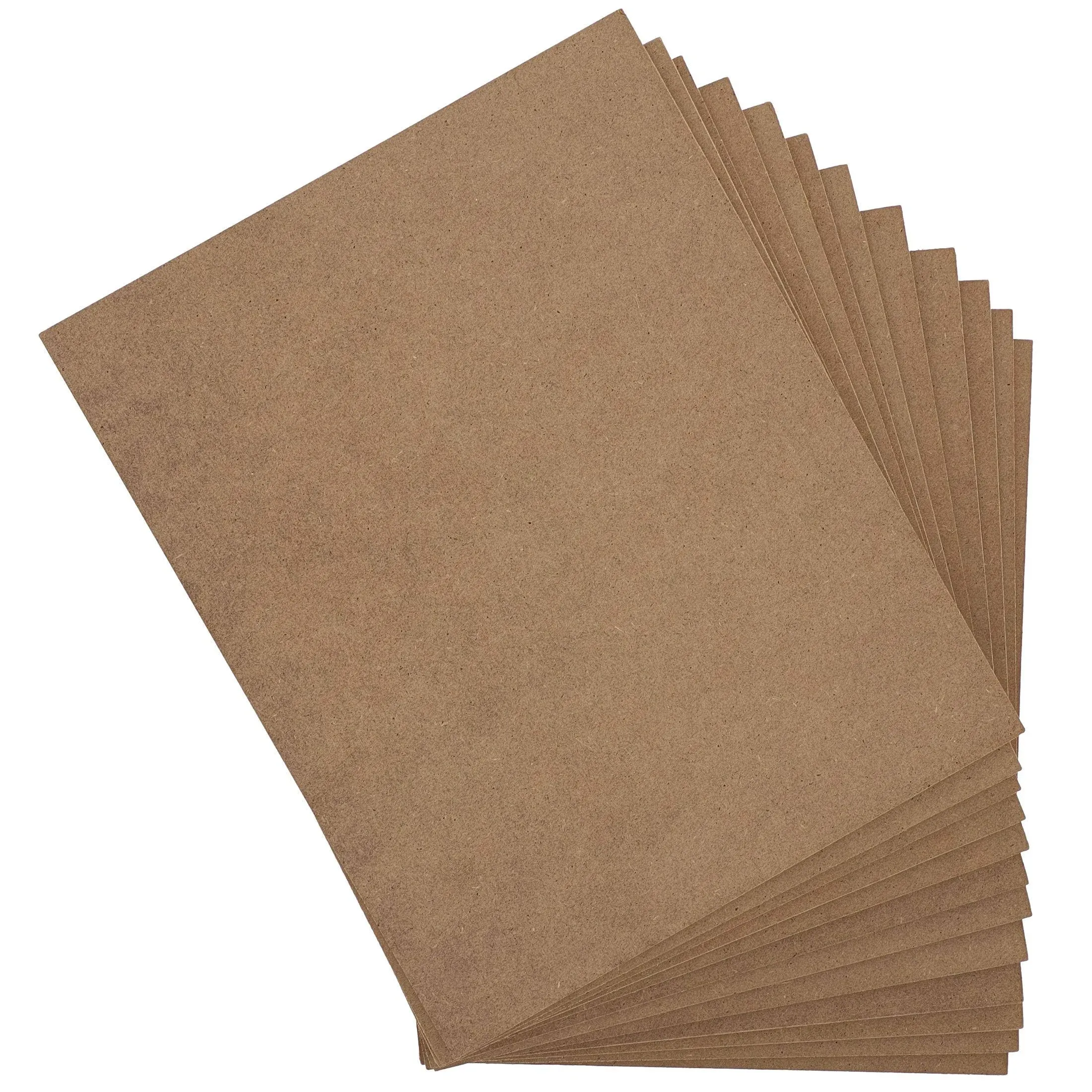 0.25&#034; Thick Blank MDF Chipboard Sheets for Painting, Arts and Crafts (8 X 10 In,