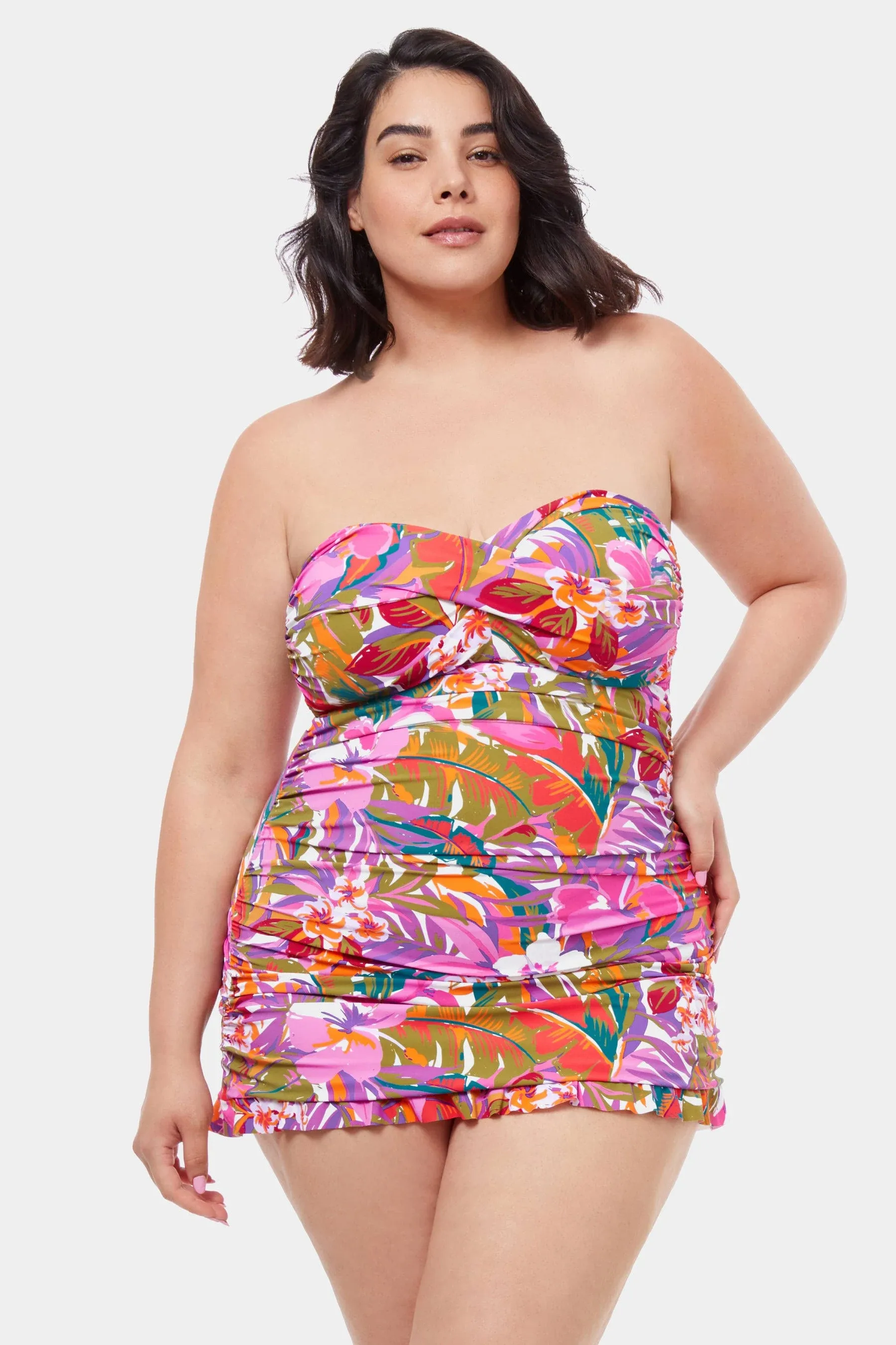 Profile by Gottex Women's Tropikaia Bandeau Swim Dress