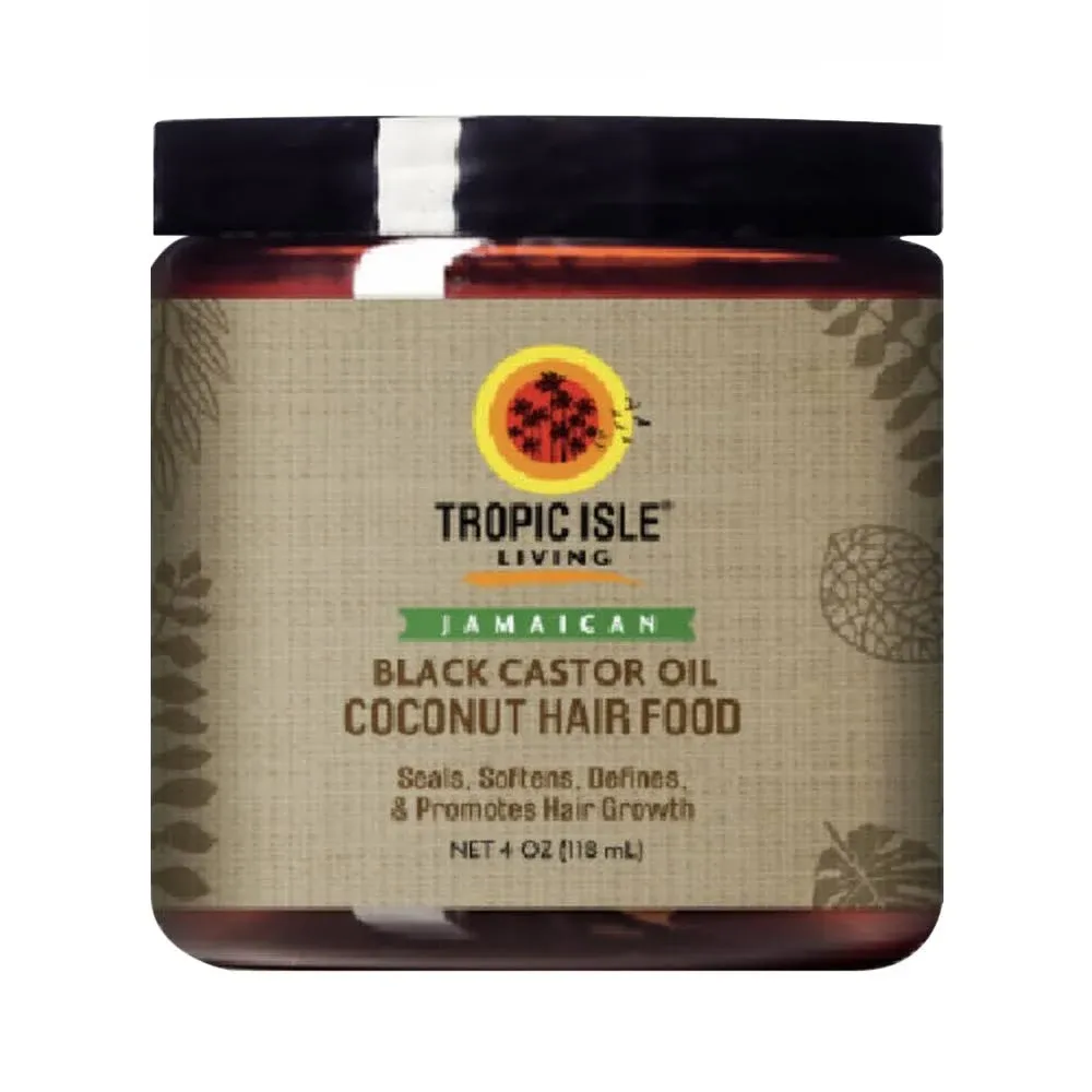 Tropic Isle Living Coconut Jamaican Black Castor Oil Hair Food 4oz