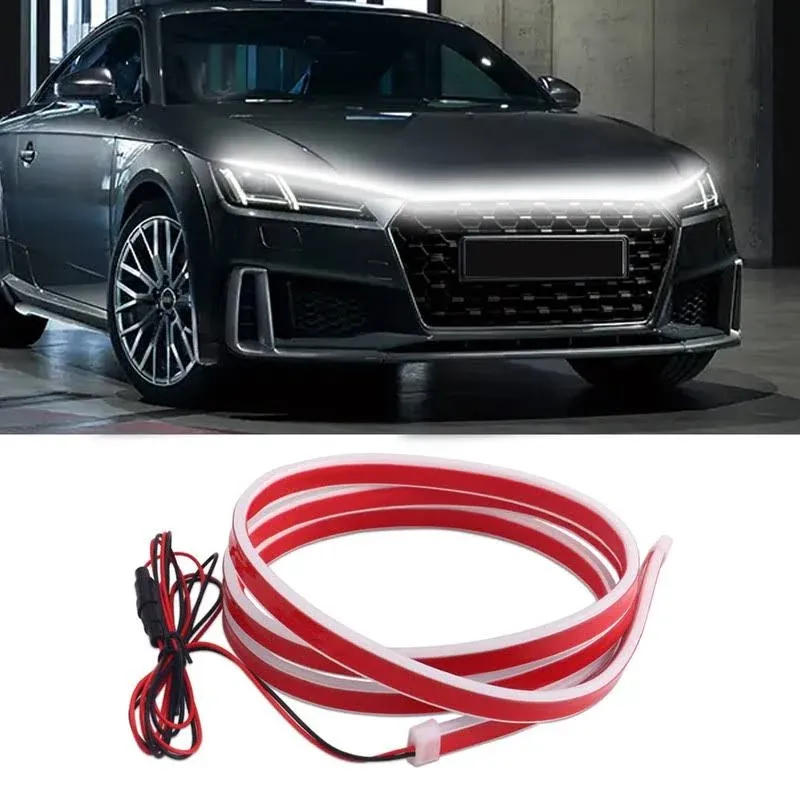 Car Hood Light Strip 71 Inches Flexible Exterior LEDs Waterproof Daytime Running ...