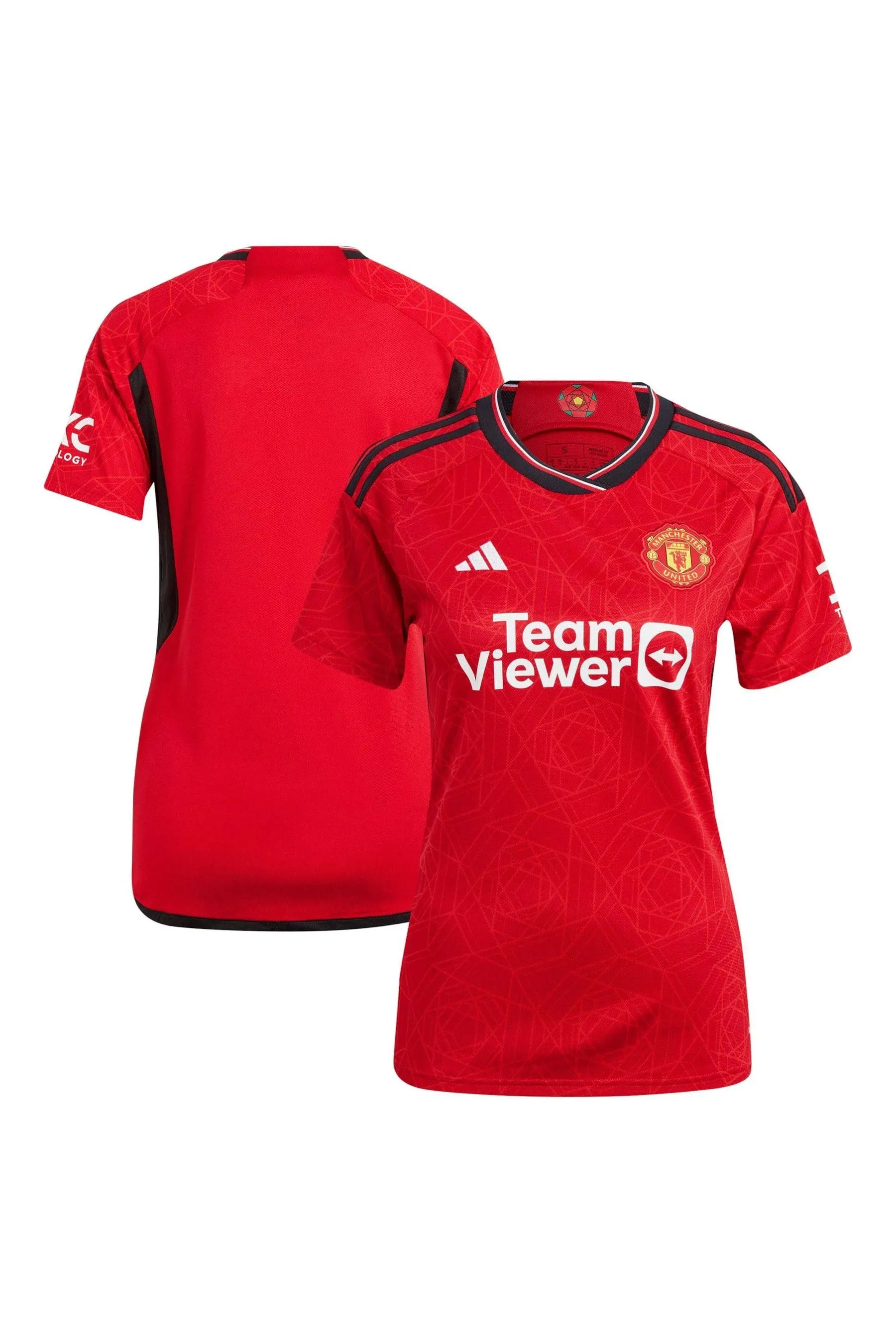 Adidas Manchester United Home Shirt 2023 2024 Womens - Red