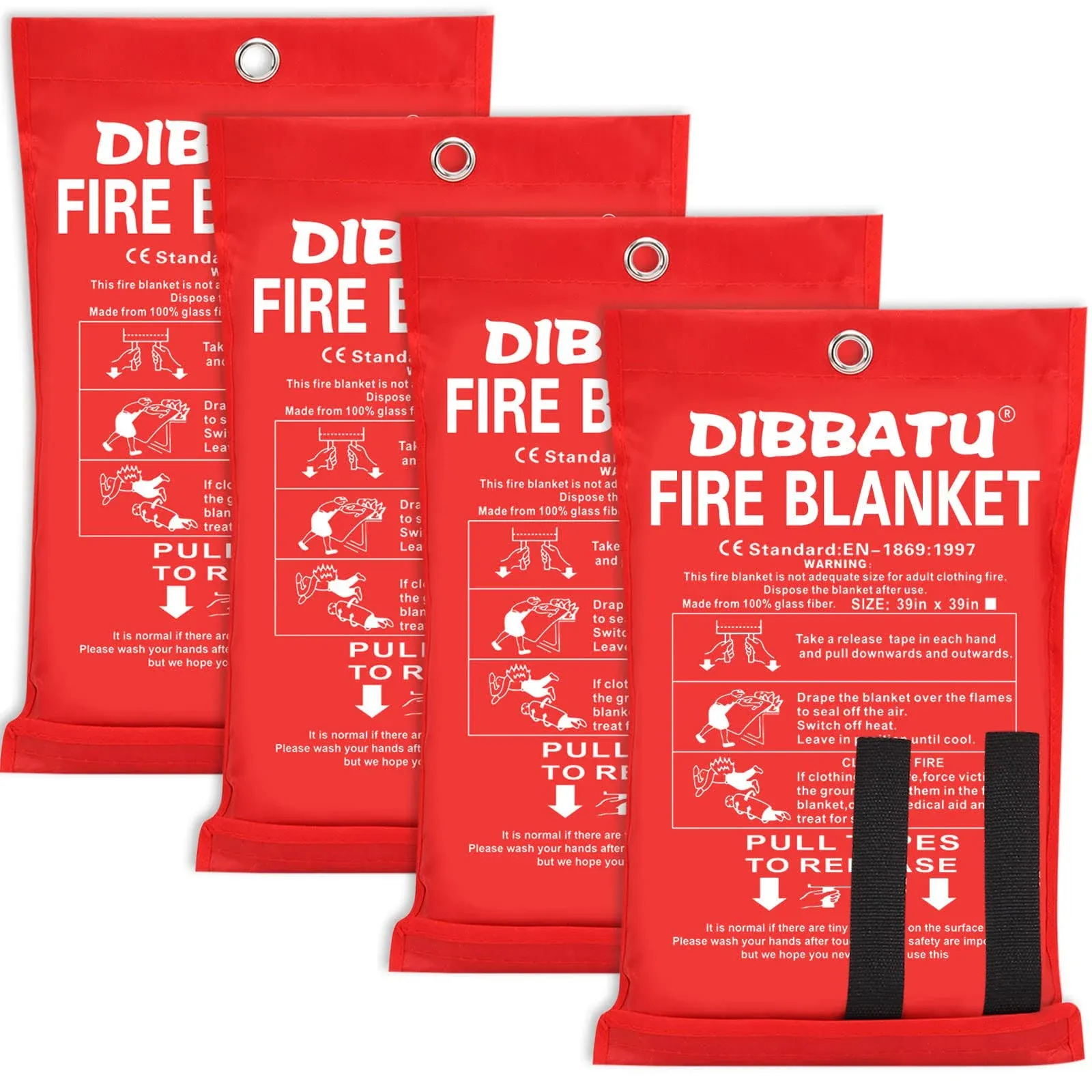 DIBBATU Fire Blanket for Home and Kitchen Fire Blankets Emergency for Home Em...