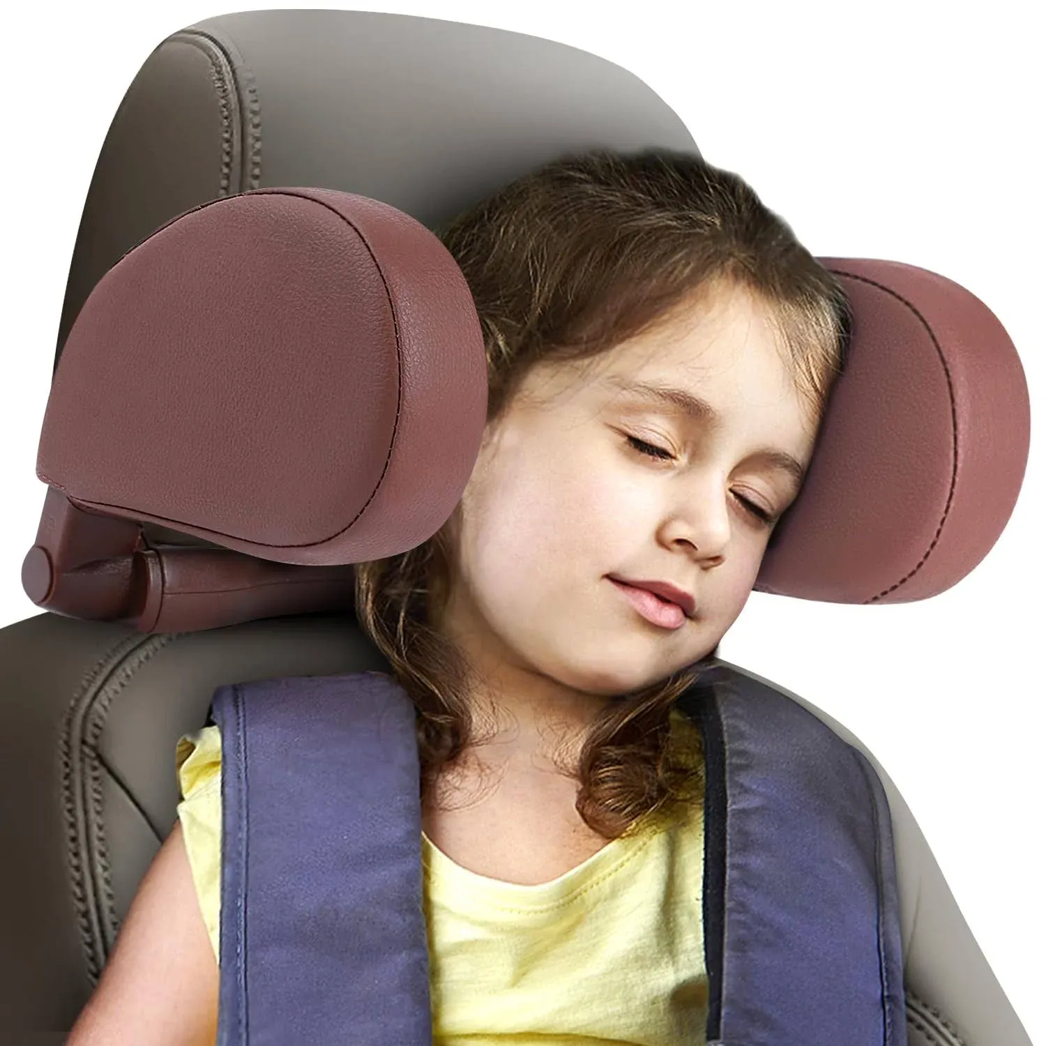 Car Headrest Pillow, Car Neck Pillow Head Pillow, Sleeping Travel Car Pillow, Car Neck Head Shoulder Sleep Cushion Car Side Pillow for Kids Adults Elders