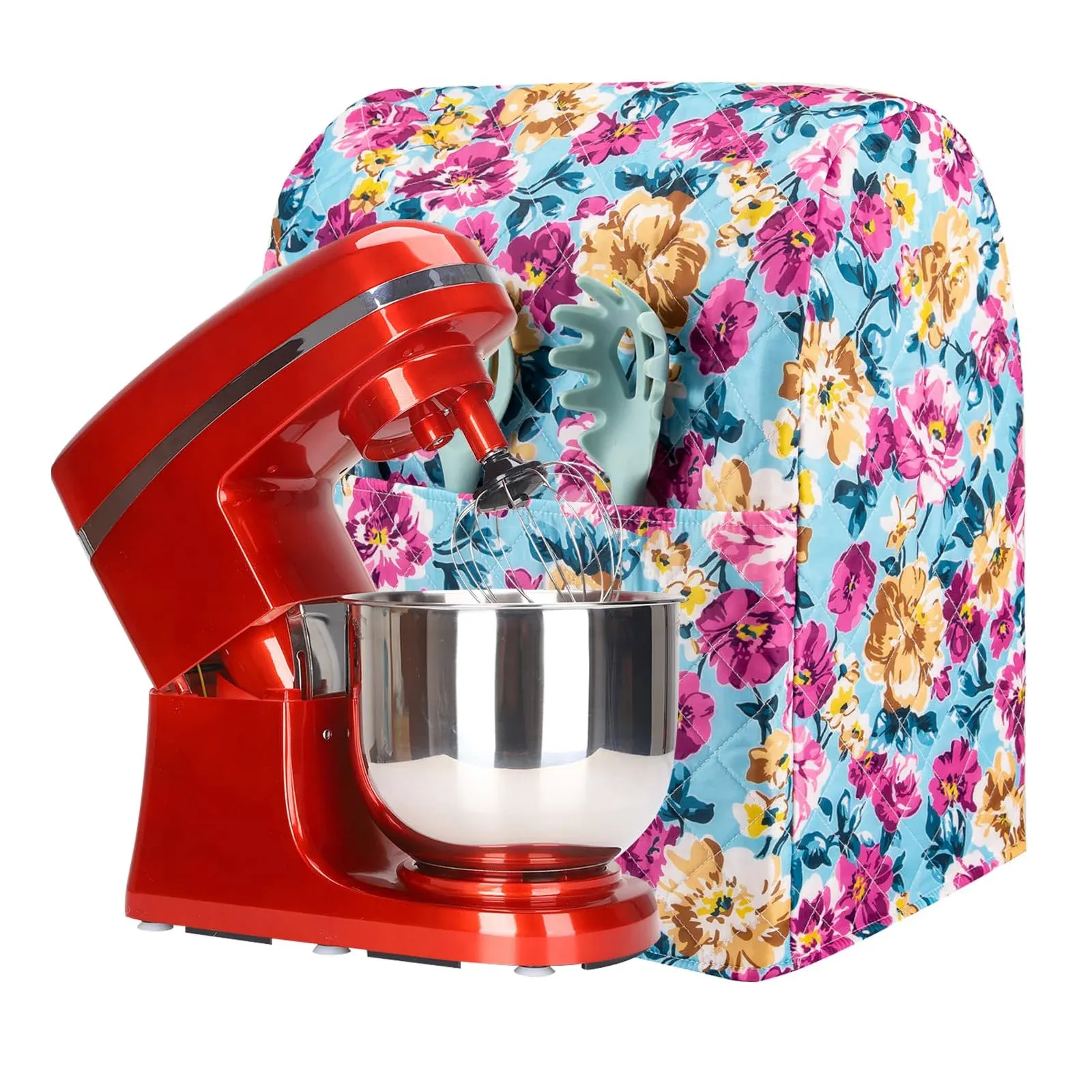 Kitchen Aid Mixer Cover Compatible with 6-8 Quarts Kitchen Aid/Hamilton Stand Mixer/Tilt Head & Bowl Lift Model,Flower Print Mixer Cover Pioneer Woman Kitchen Accessories,Kitchen Aid Mixer Accessories