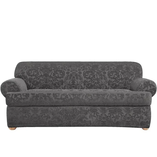 SureFit Stretch Jacquard Damask 2 Piece T Cushion Sofa