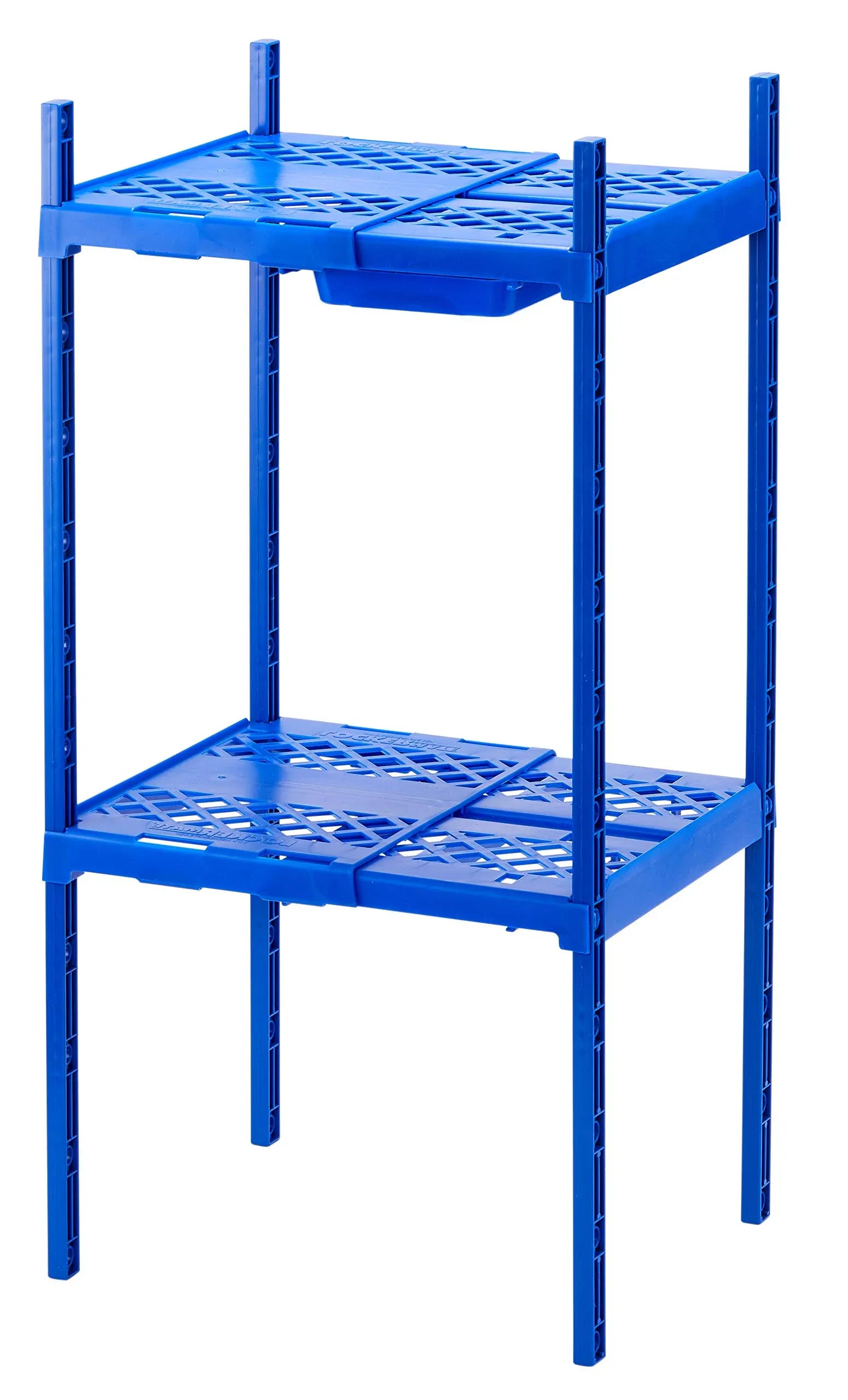 LockerMate Blue Double Shelf Adjustable Width and Height to Fit Most School L...