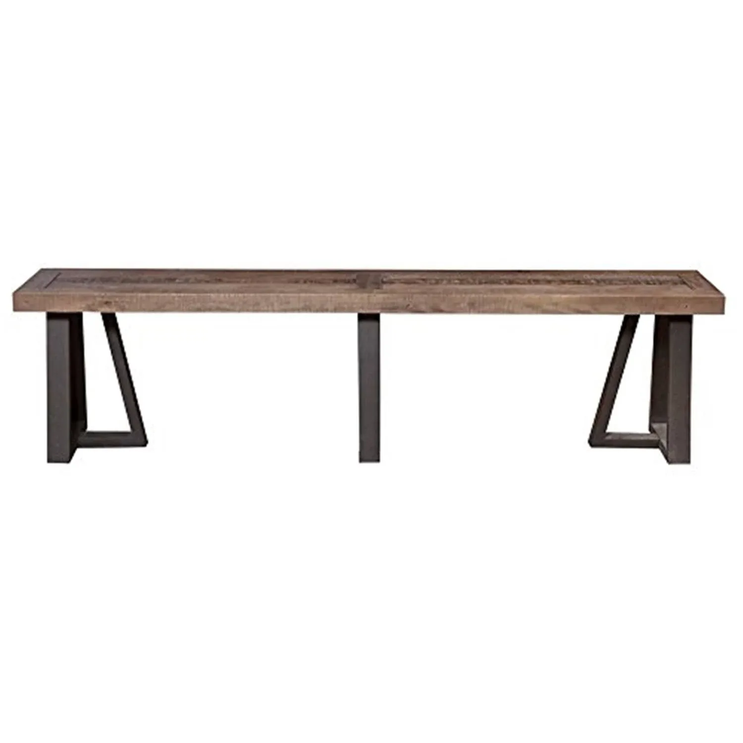 Alpine Furniture Prairie Dining Bench, Natural/Black