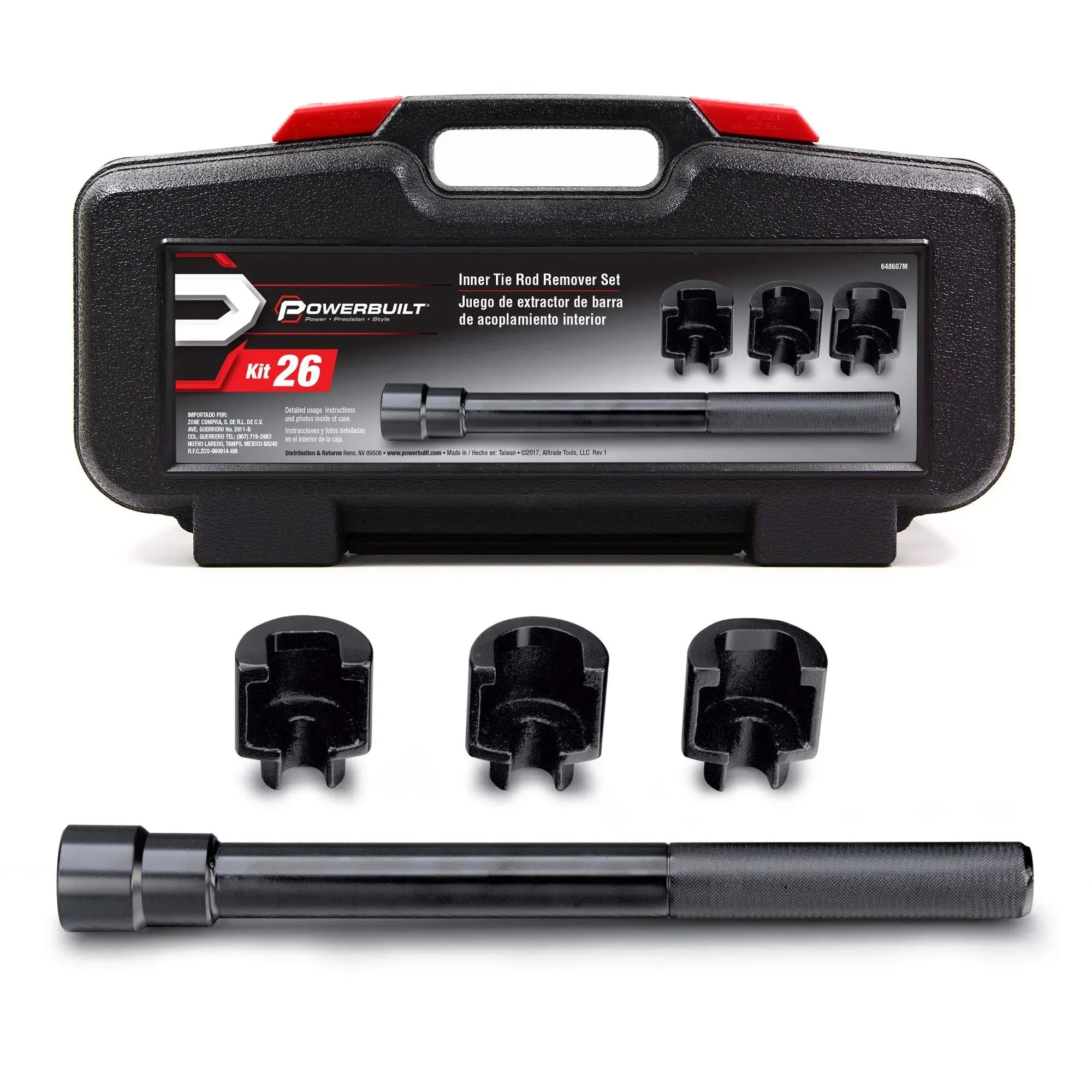 Powerbuilt 4 Pc Inner Tie Rod Removal Kit, Model# 648607