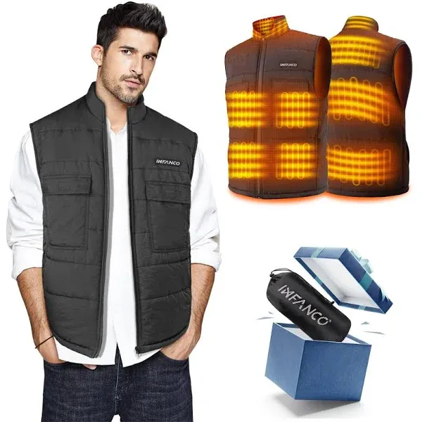 INFANCO Heated Vest for Men/Women, Collar Heating Jacket Heater Waistcoat for Outdoor