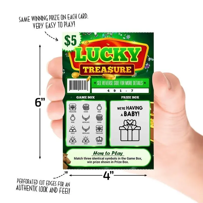 6 Pack - Pregnancy Announcement Lottery Scratch-Off Tickets | 4x6 Authentic L...