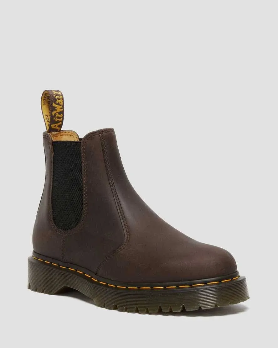 Dr. Martens Unisex 2976 Bex Chelsea Boot, Dark Brown Crazy Horse, 15 US Women