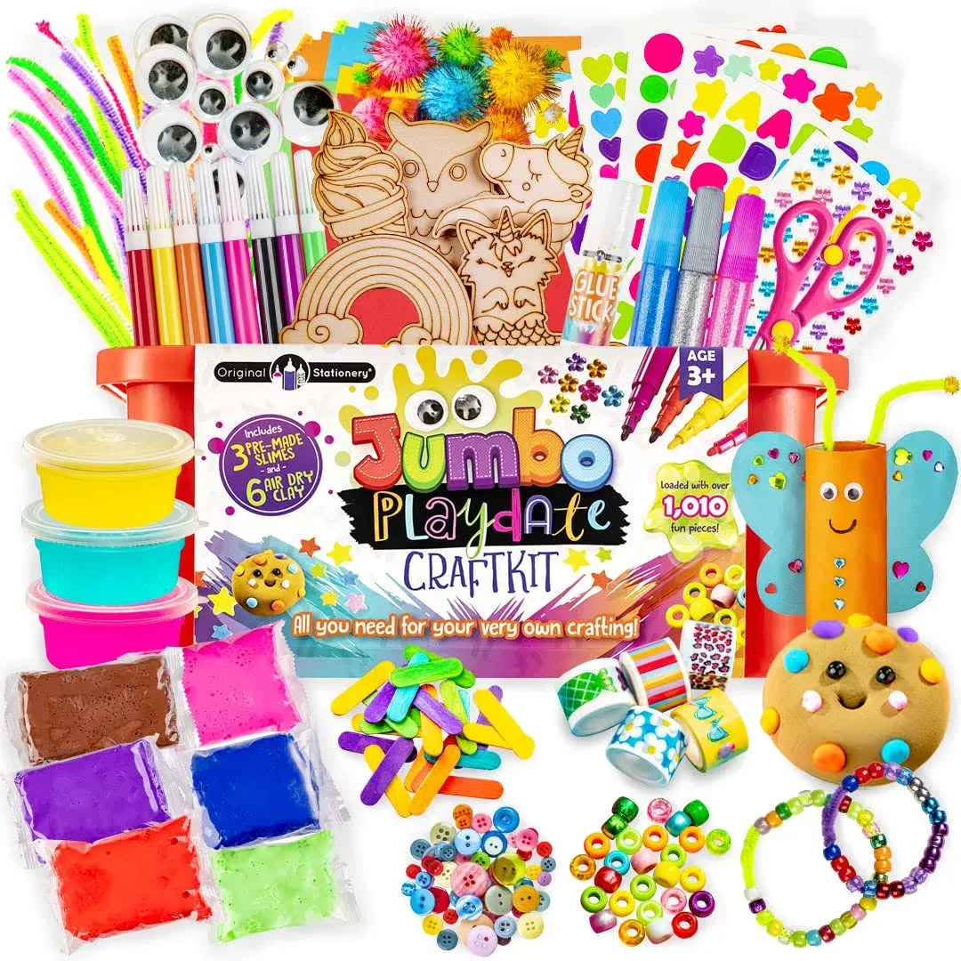 Original Stationery Jumbo Playdate Craft Kit, Over 1000 Fun Arts & Crafts ...