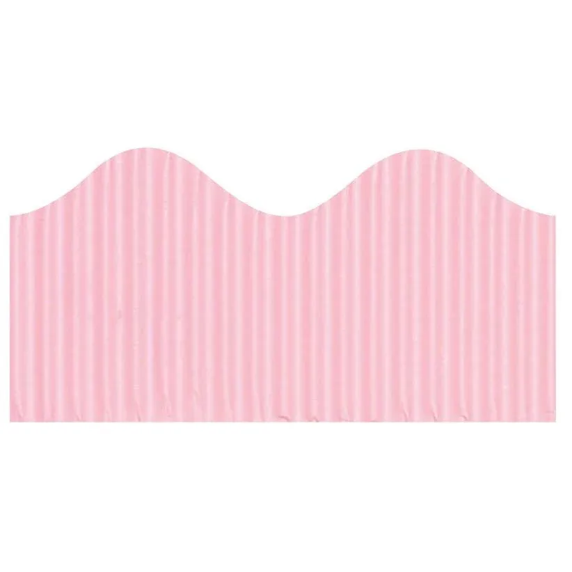 Bordette Scalloped Decorative Border Roll, 2-1/4 Inch x 50 Feet, Pink