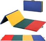 PayLessHere Gymnastics Mat Wrestling Mat Tumbling Mat Gym Mat Folding Gymnastic Mat Indoor Outdoor Gymnastic Mat Thick PU Leather Exercise Mat for Tumbling Stretching Yoga Arts Mat