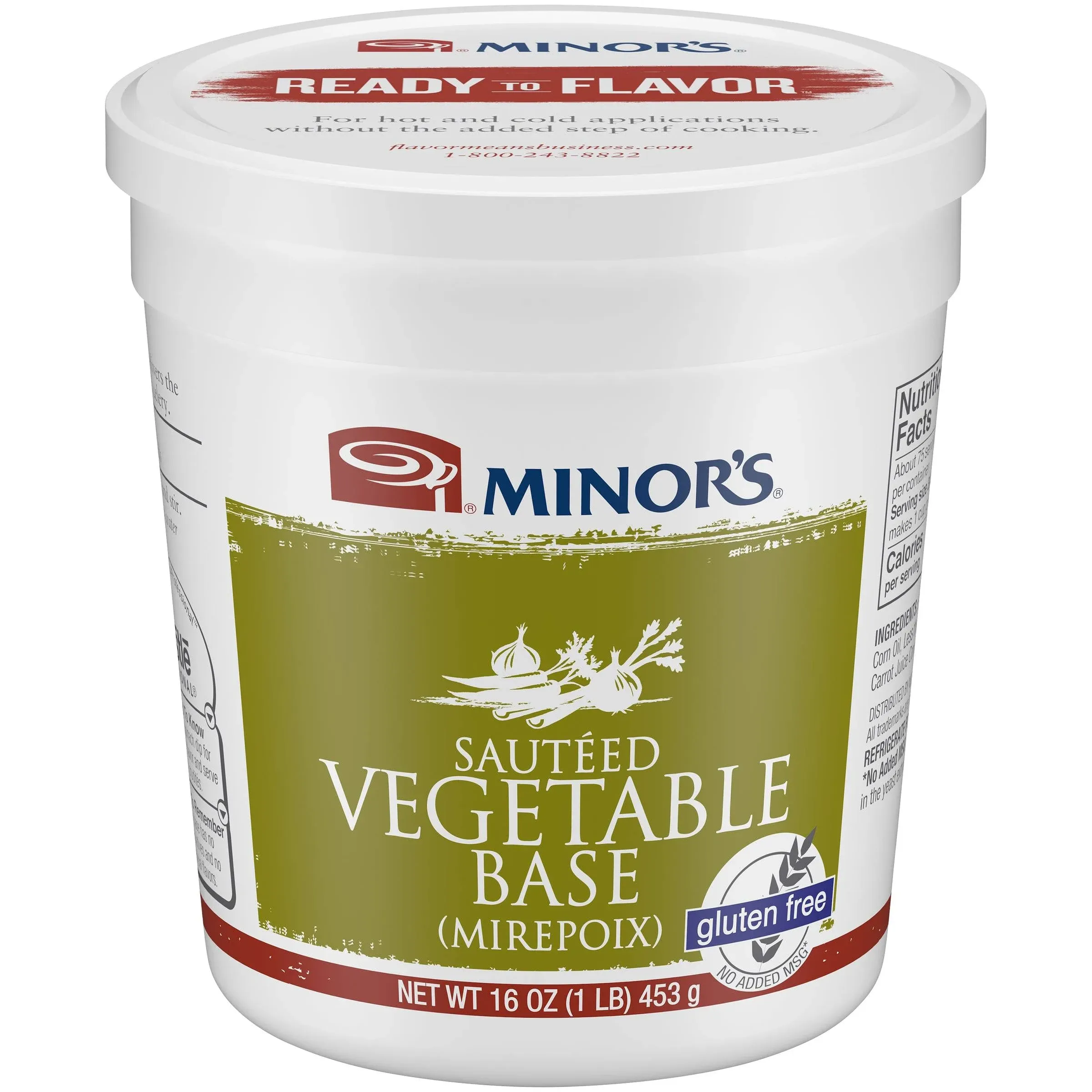 Nestle Minors Sauteed No Added MSG Vegetable Base, 1 Pound -- 6