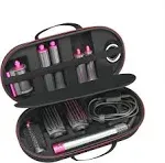 RLSOCO Case for Dyson Airwrap Complete/Complete Long Styler HS05 HS01-Passt for 4pcs Lang Oder Kurz Hair Curlers – Black (Case Only, Hair Styler is Not Included)