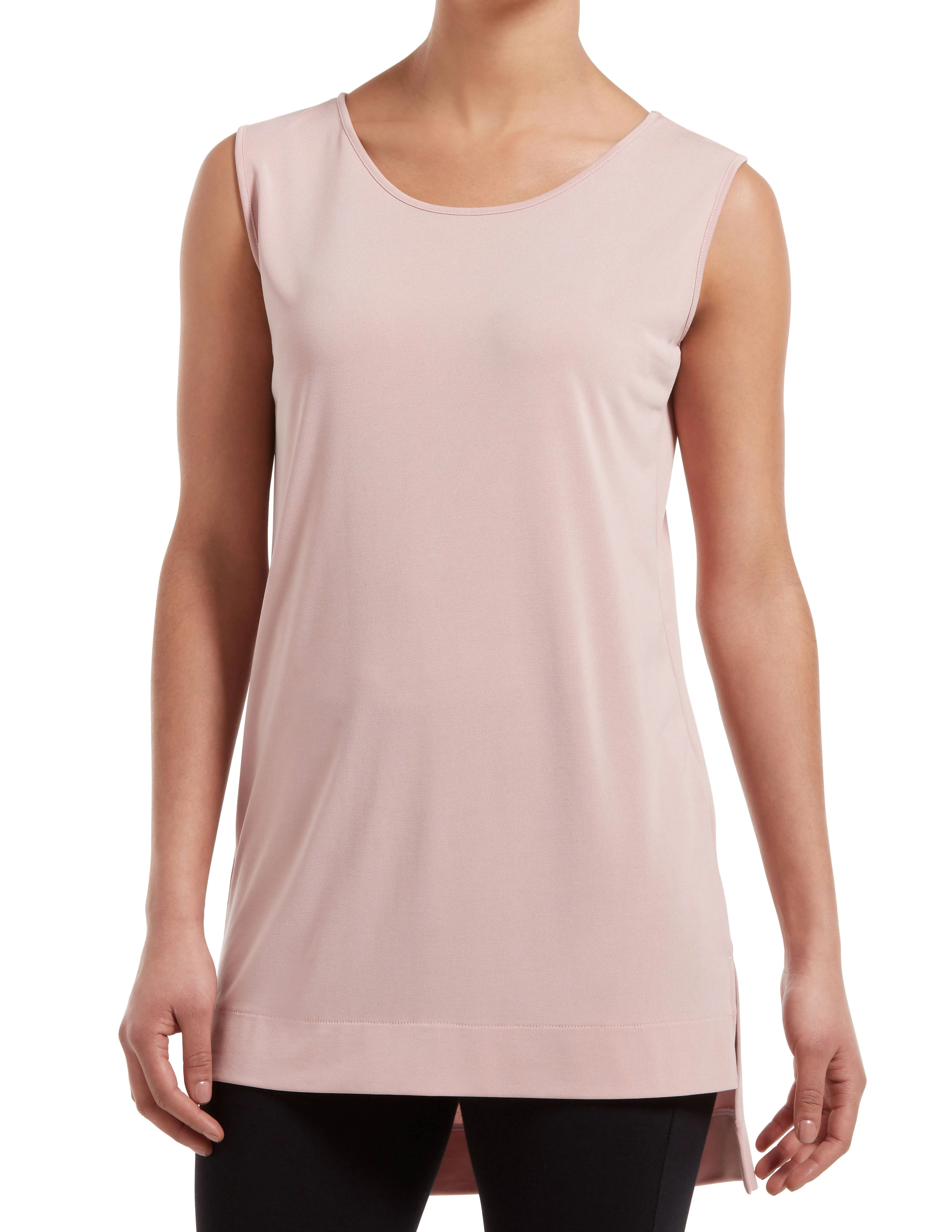 Hue barely pink sleeveless tunic top