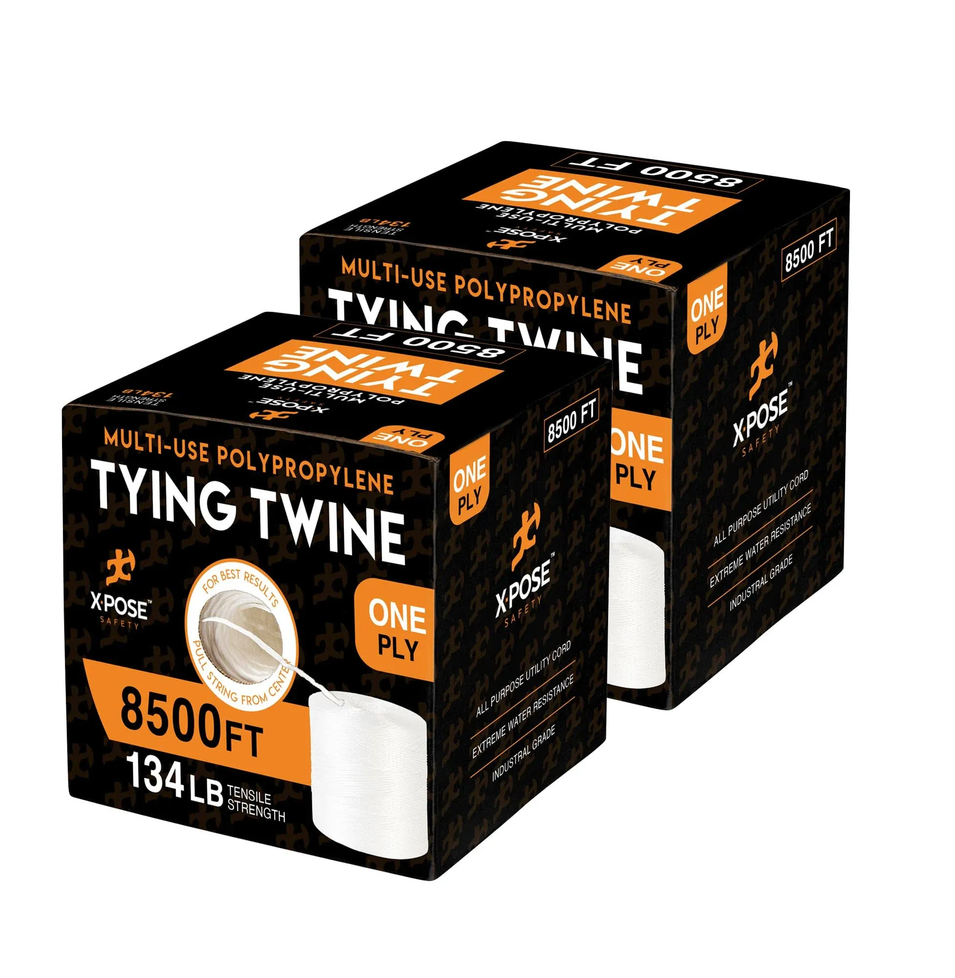 Polypropylene Tying Twine - 1 Ply White Plastic Poly Twine String 8500' Roll ...