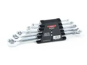 VIM Tools® WTC624 - 5-piece E6 to E24 6-Point Angled Head Chrome Double Box End Wrench Set