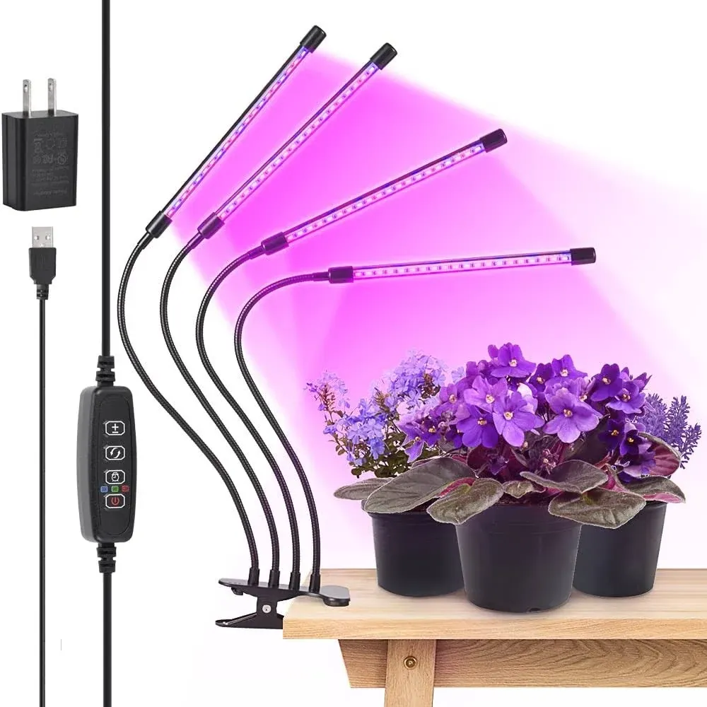 Uthfy LED Grow Lights for Indoor Plants with Red Blue, Small Grow Light with Adj