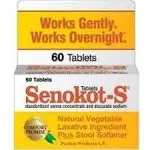 Senokot-S Natural Vegetable Laxative Plus Stool Softener Tablets