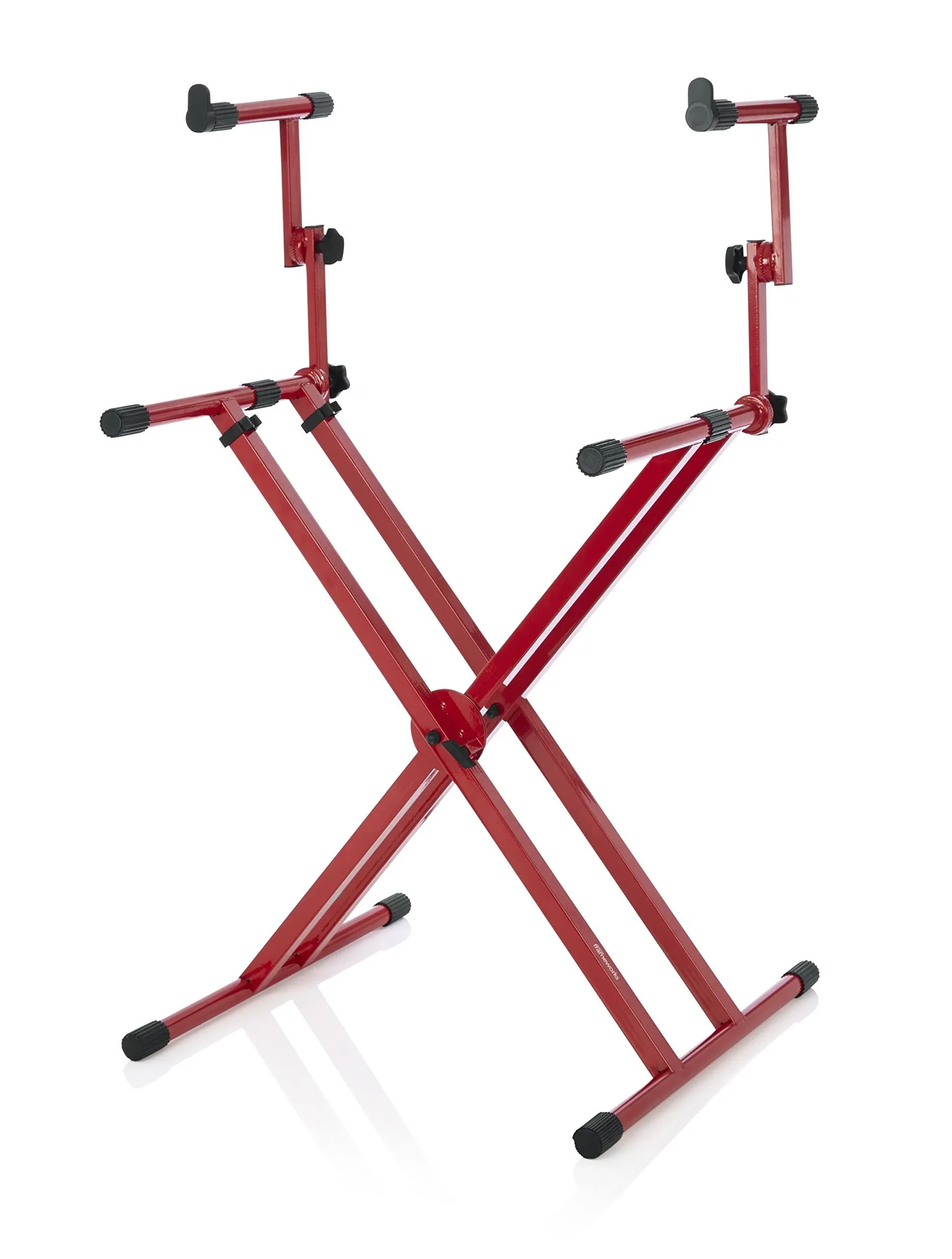 Gator 2-Tier X-Style Keyboard Stand - Nord Red