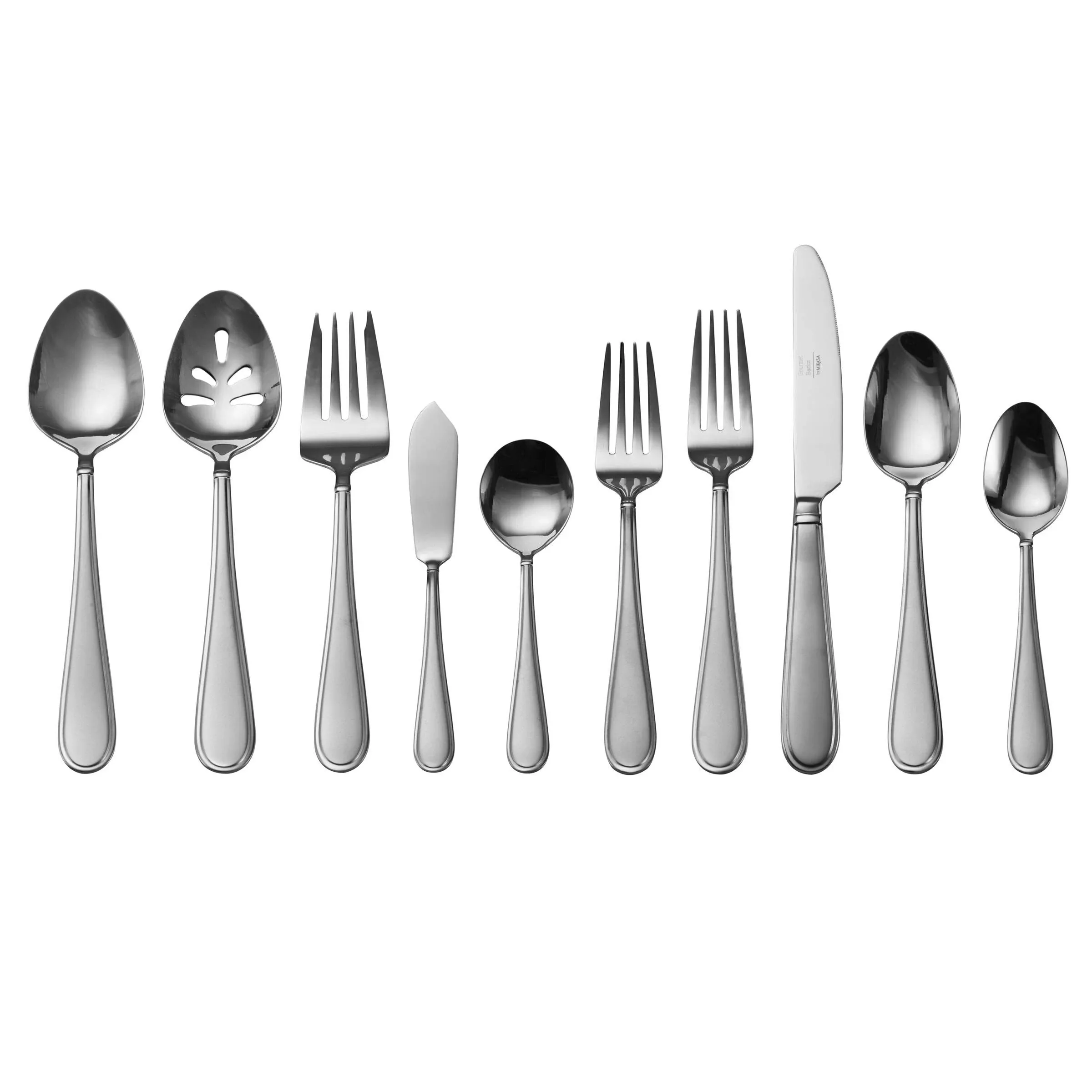 Gourmet Basics by Mikasa Westfield Frost 45-Piece Stainless Steel Flatware Set ...