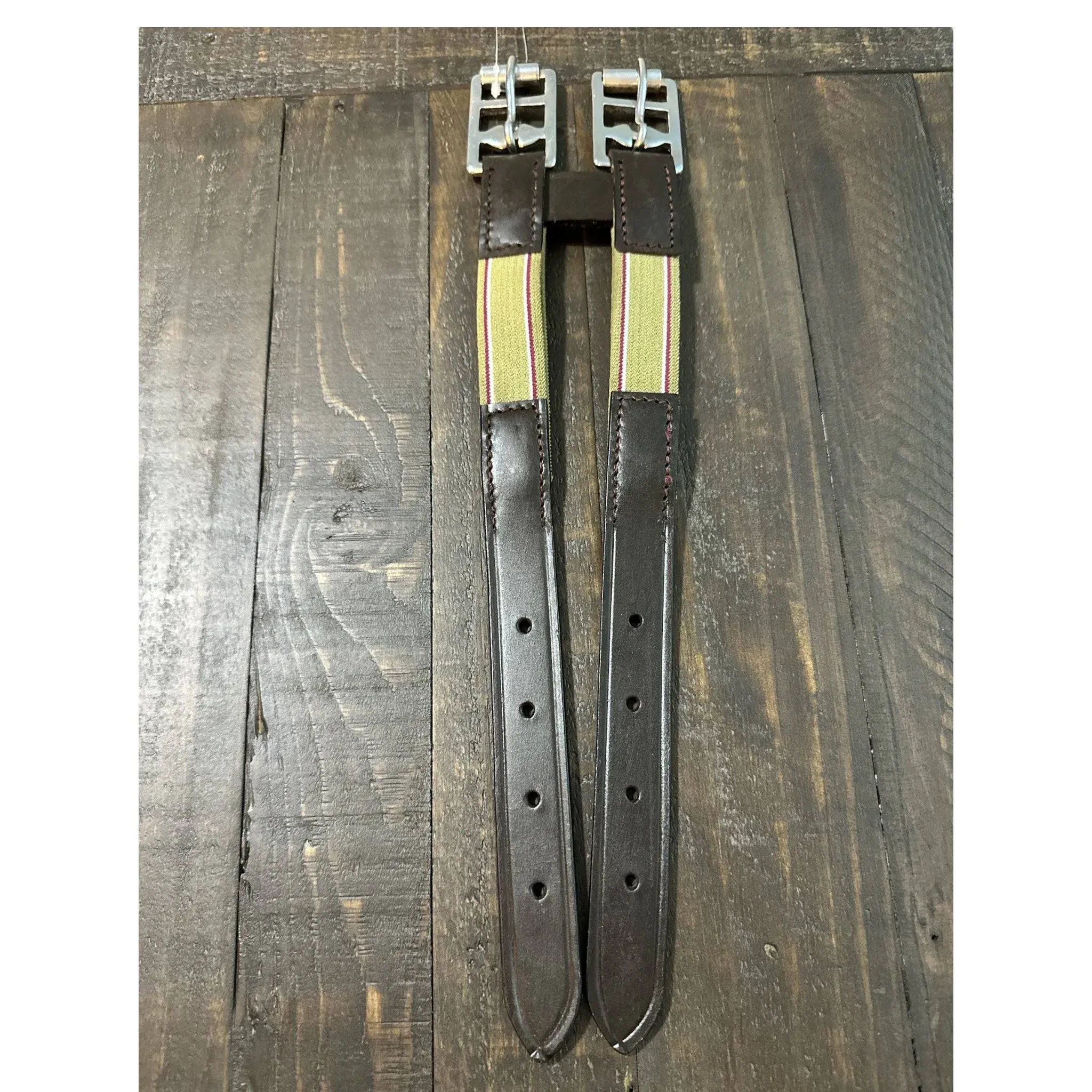 EquiRoyal Leather/Elastic Girth Extension - Brown