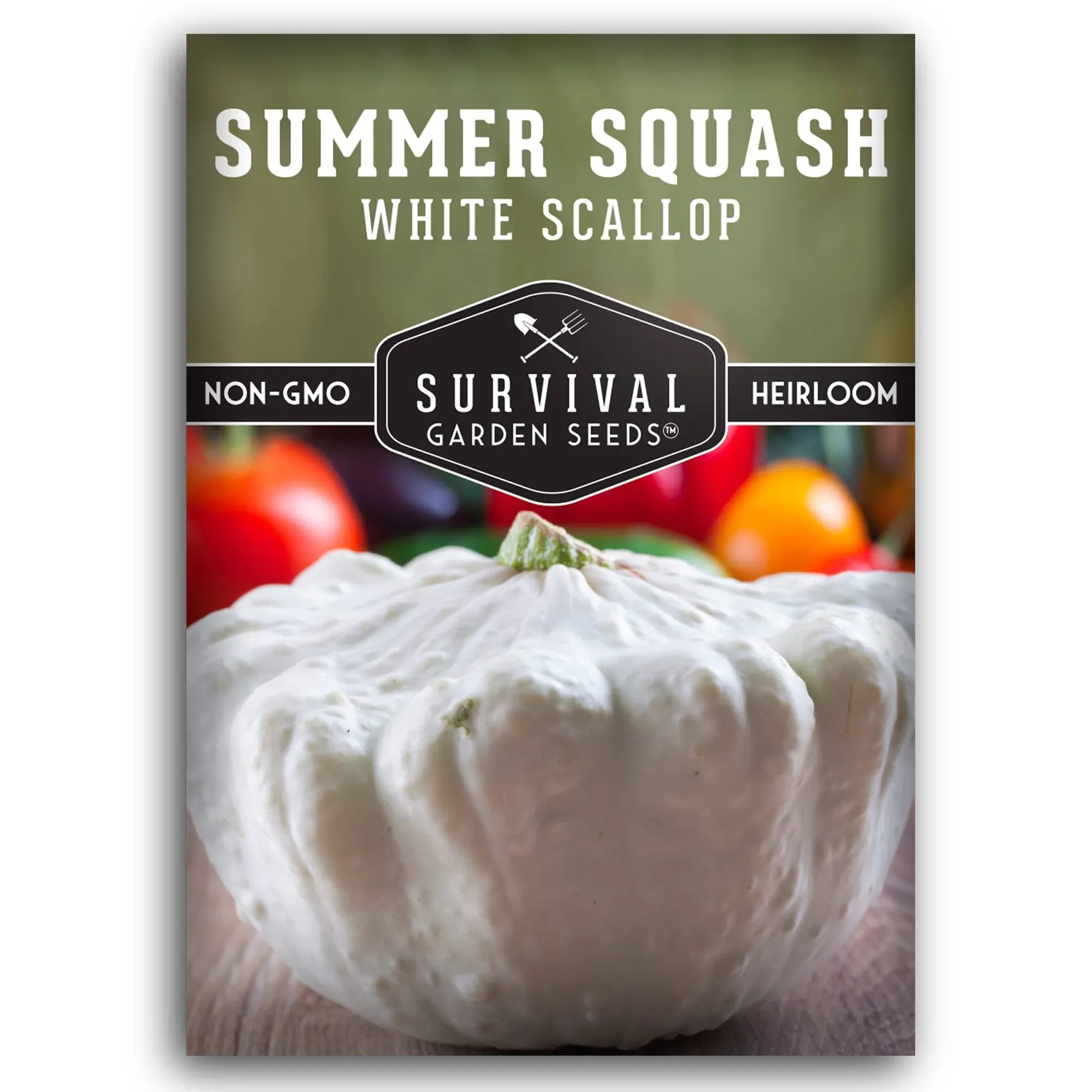 White Scallop Summer Squash Seeds