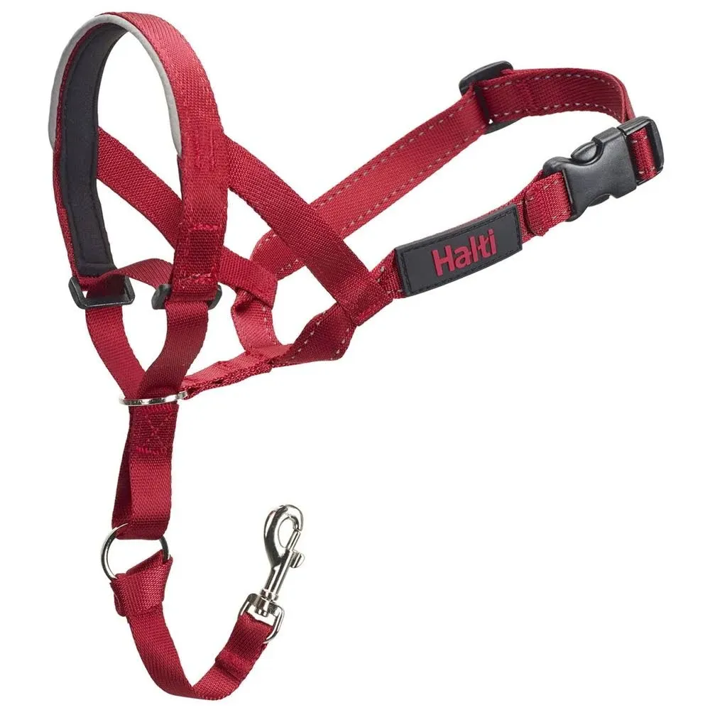 Company Of Animals Halti Headcollar Adjustable Size 3 Red Padded No Pull Train