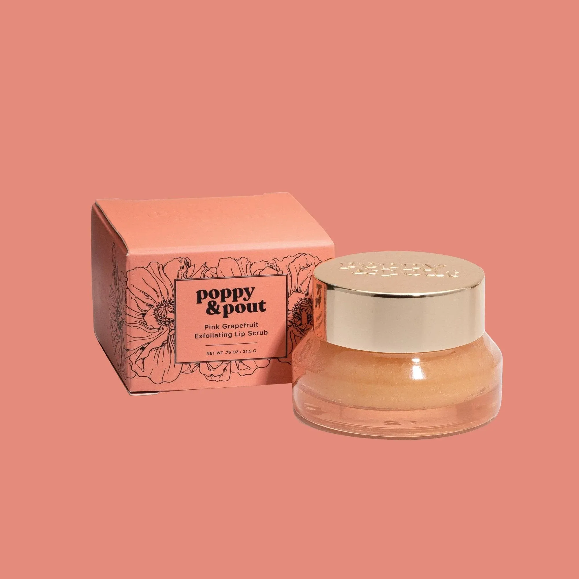 Poppy & Pout Lip Scrub-Pink Grapefruit