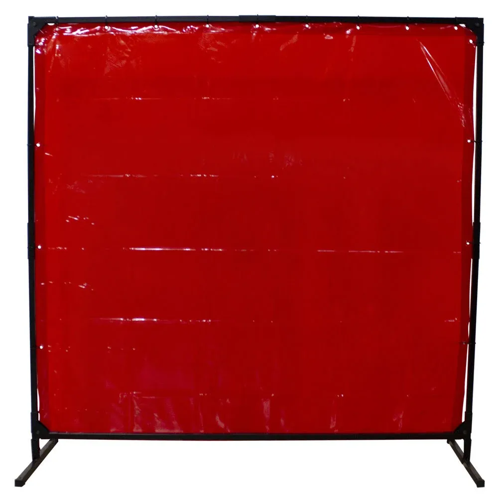 Jackson Safety Welding Screen and Frame Combo Kit -Includes Welding Curtain, Fame, Brackets, and Lacing Ties (Multiple Sizes and Colors), 6' x 8'